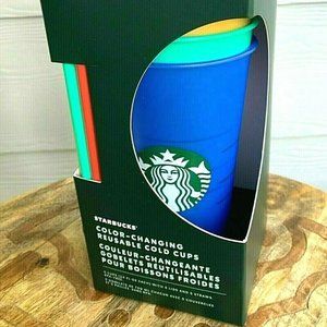 Starbucks Color Changing Rainbow Cold Cups -5 set
